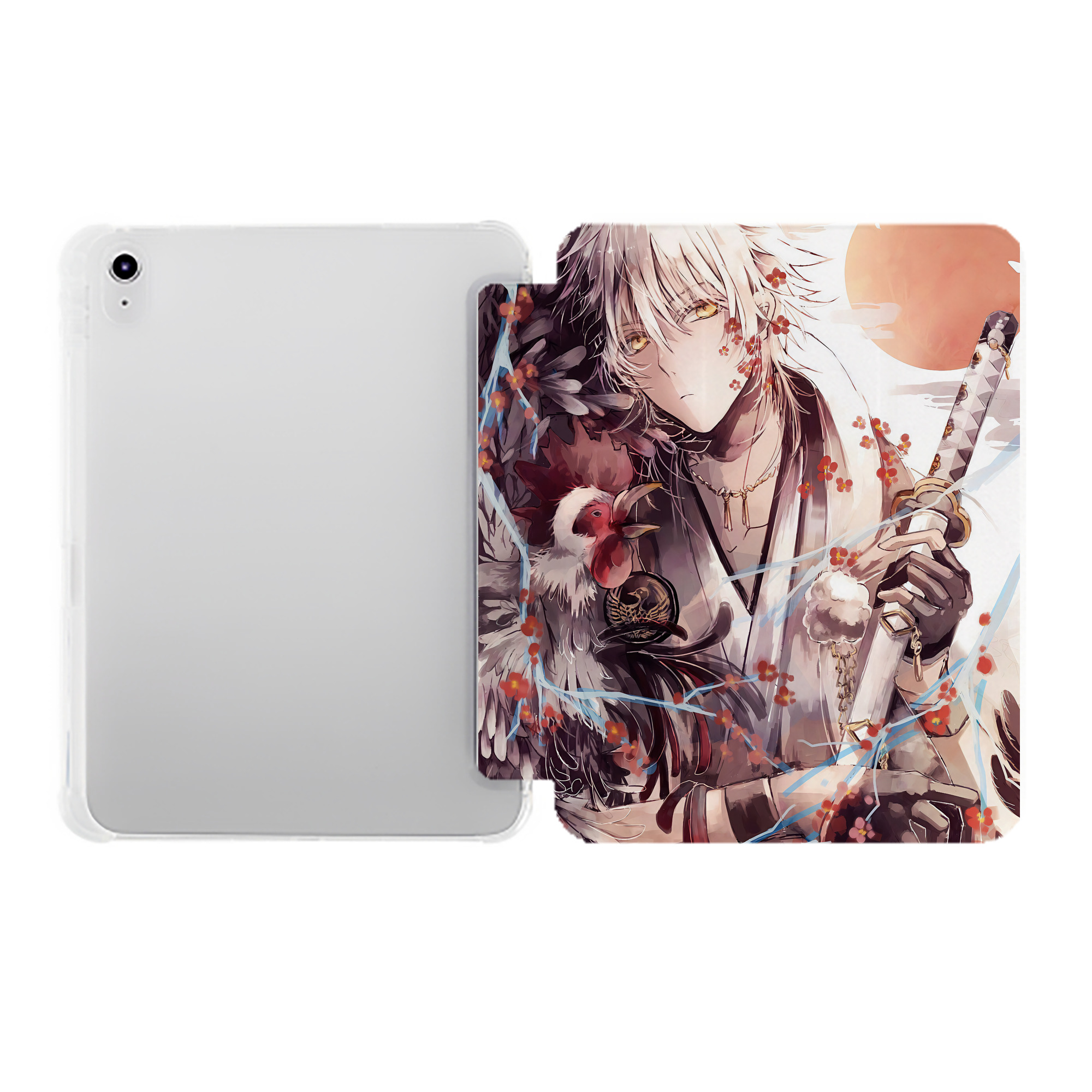 （画像用） 刀剣乱舞 Touken Ranbu IPad ケース ペン収納付き 三つ折りスタンド PUレザー×シリコン 対応機種9.5/10.5/10.9インチ